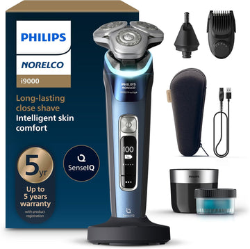 Philips Norelco Shaver Series 9000 Space Grade Edition, Wet & Dry Electric Shaver, With Lift & Cut Shaving System, Pop-Up Trimmer, Cleaning Pod & 3 Cartridges, Charge Stand & Travel Case, S9979/92