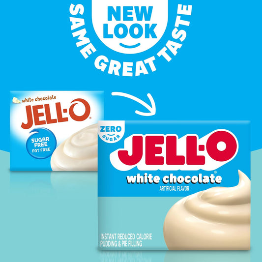 Jell-O Instant White Chocolate Sugar-Free Fat Free Pudding & Pie Filling Mix (1Oz Boxes, Pack Of 6)