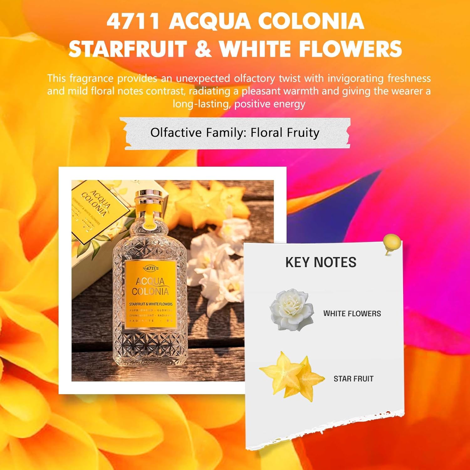 Muelhens 4711 Acqua Colonia Starfruit And White Flowers For Unisex - 5.7 Oz Edc Spray : Beauty & Personal Care