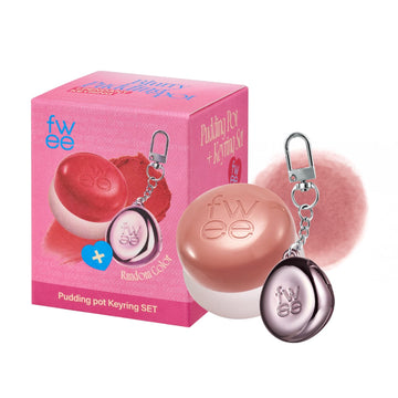 Lip&Cheek Blurry Pudding Pot + Pendant Keyring | Without | Random Colored Keyring | Makeup Blush, Buildable Lightweight, Multi-Use Soft Matte Finish | 5G