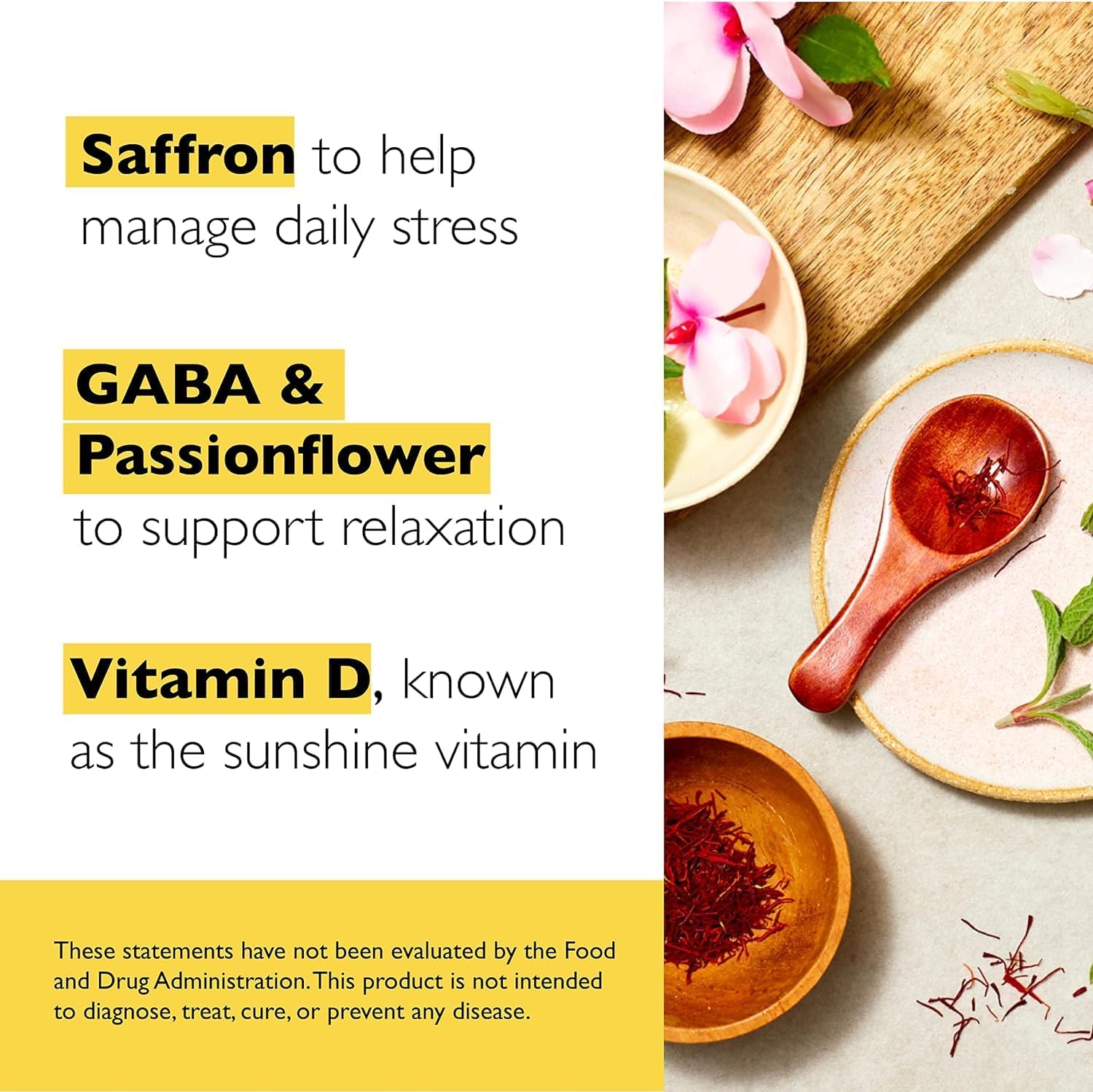 Rescue Bach Plus Mood & Stress Support Gummies, Daytime Dietary Supplement With Passionflower, Gaba, Saffron & Vitamin D, Natural Orange Flavor, Vegan & Gluten-Free, 60 Count
