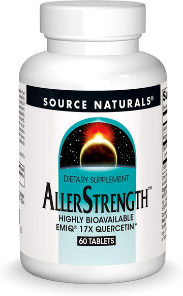 Source Naturals Allerstrength Fast-Acting Seasonal Immune Support - Highly Bioavailable Quercetin* - 60 Tablets