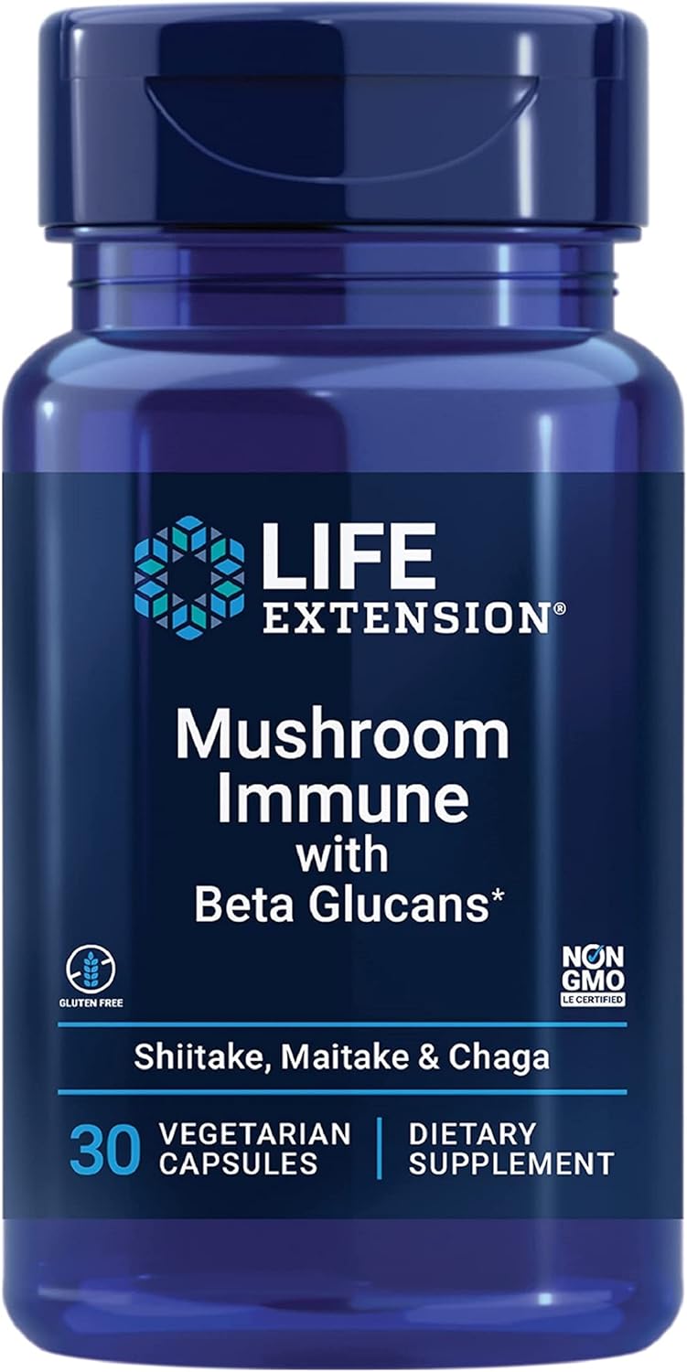 Life Extension Mushroom Immune With Beta Glucans
