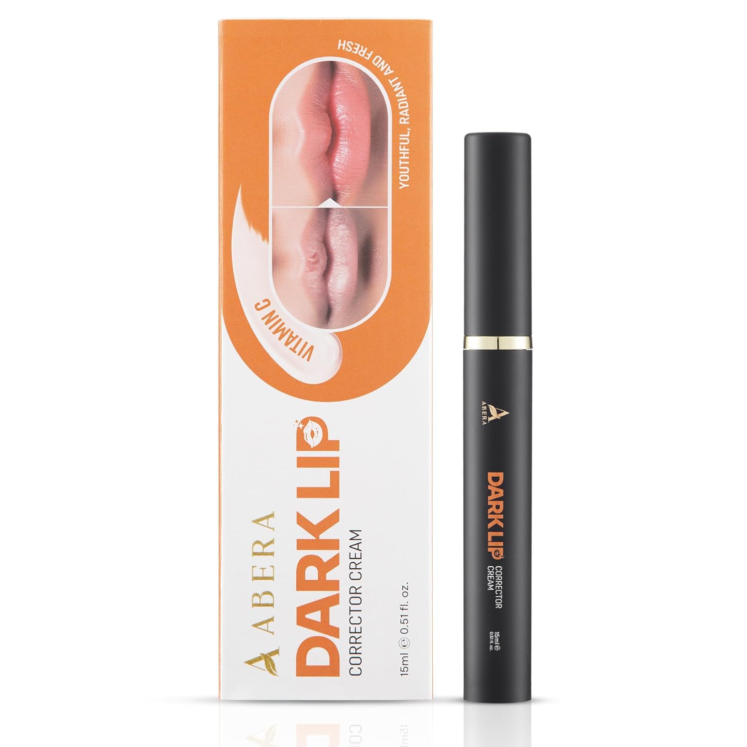 Abera Dark Lips Corrector Cream, Lip Balm For Lightening & Brightening Dark Lips For Men & Women, Moisturizing Lip Plumper With Shea Butter, Lip Scrub, Fordyce Spot Remover 0.51 Fl Oz