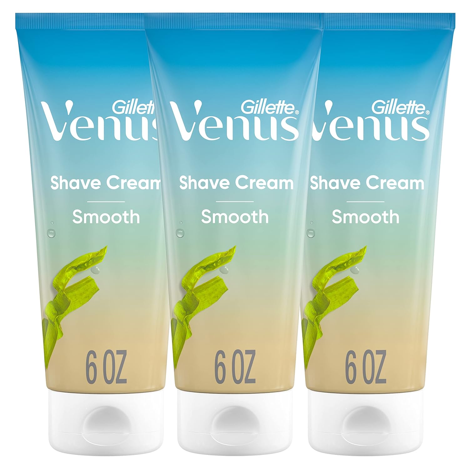 Gillette Venus Smooth Plus Olay Shaving Cream For Women, 3 Count, 6 Oz