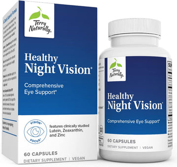 Terry Naturally Healthy Night Vision - 60 Capsules - Comprehensive Eye Support - With Lutein, Zeaxanthin & Zinc - Vegan, Non-Gmo - 60 Servings
