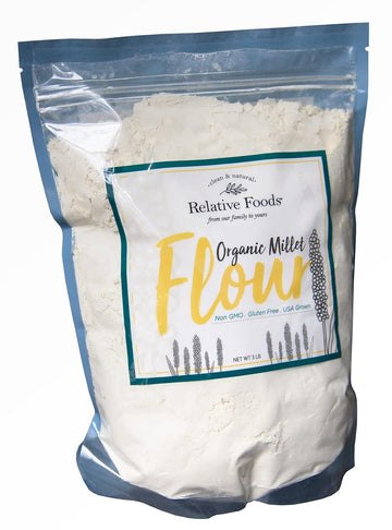 Millet Flour 3 Pounds Usda Organic, Certified Gluten Free, Sourced 100% From The Usa Dry Milled With No Additives