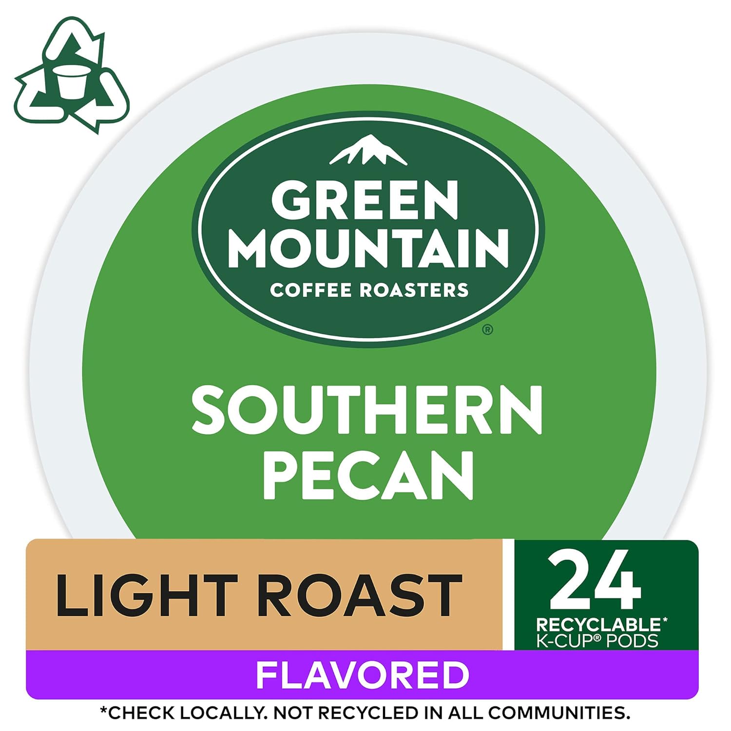 Green Mountain Coffee Roasters Southern Pecan, Single-Serve Keurig K-Cup Pods, Flavored Light Roast, 24 Count : Coffee Substitutes : Everything Else