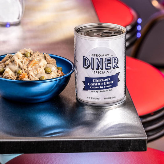 Fromm Diner Specials Chicken Canine Bleu Entrée In Gravy Dog Food - Premium Wet Dog Food - Chicken Recipe - Case Of 12 Cans