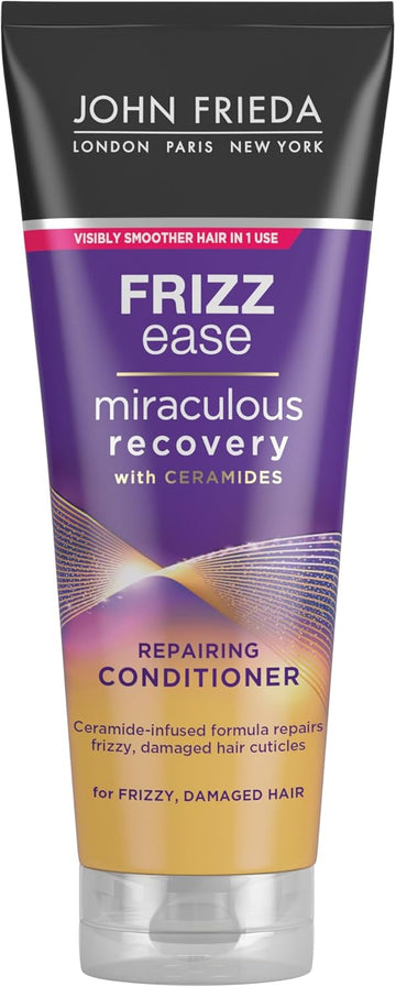 John Frieda Frizz Ease Miraculous Recovery Repairing Conditioner 250Ml, Smoothing Conditioner For Frizzy Hair