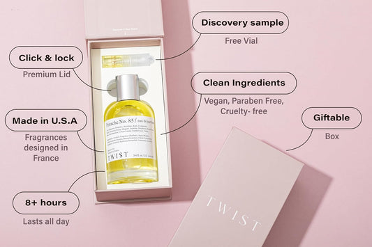 Twist Antique No. 89 - Eau De Parfum Inspired By Lattaf. Yara (Pink)/L. Mercier Amber Vanille, Long Lasting Perfume For Women, Paraben Free, Vegan, Clean Ingredients - Spray 100 Ml | 3.4 Fl. Oz