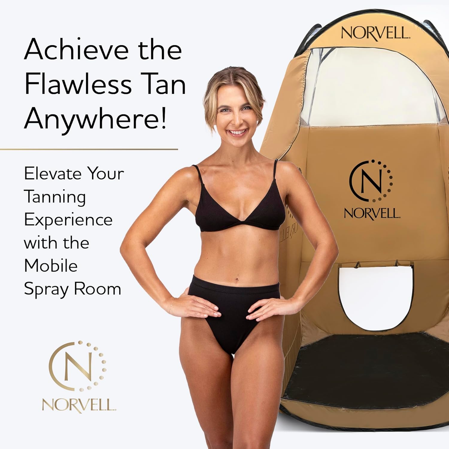 Norvell Portable Tent & Fan Bundle – Includes 1 Overspray Reduction Fan & 1 Jumbo Mobile Spray Room Tent To Create A Professional Spray Tan Booth – 86” X 48” X 52” Tent, 22.5” X 5.5” X 21.5” Fan : Beauty & Personal Care