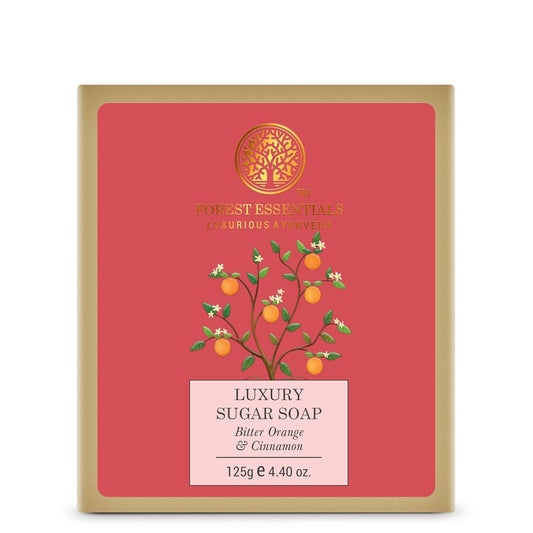 Forest Essentials Luxury Sugar Soap Bitter Orange & Cinnamon - 125G