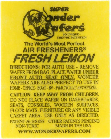 Wonder Wafers 25 CT Individually Wrapped Fresh Lemon Air Fresheners