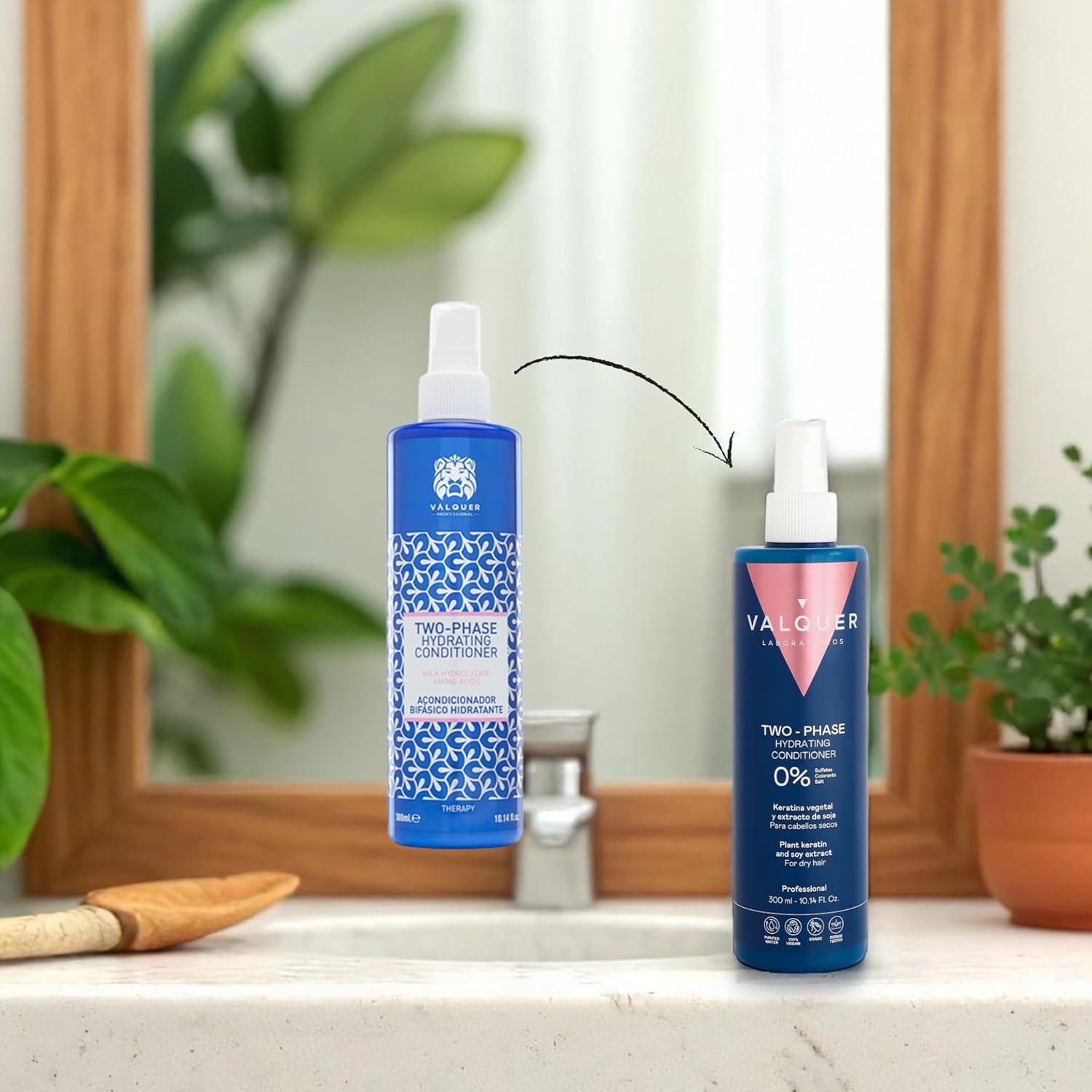 Valquer Ultra-Hydrating Bi-Phase Leave-In Conditioner for Dry and Damaged Hair. Moisturizing and revitalizing, it provides soft, manageable hair with soy extract and phytokeratine. 300 ml : Amazon.co.uk: Beauty