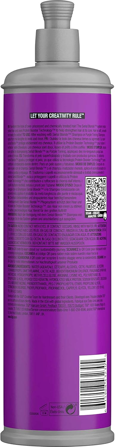 Bed Head By Tigi - Serial Blonde Conditioner - Ideal For Natural And Coloured Blonde Hair - 600Ml