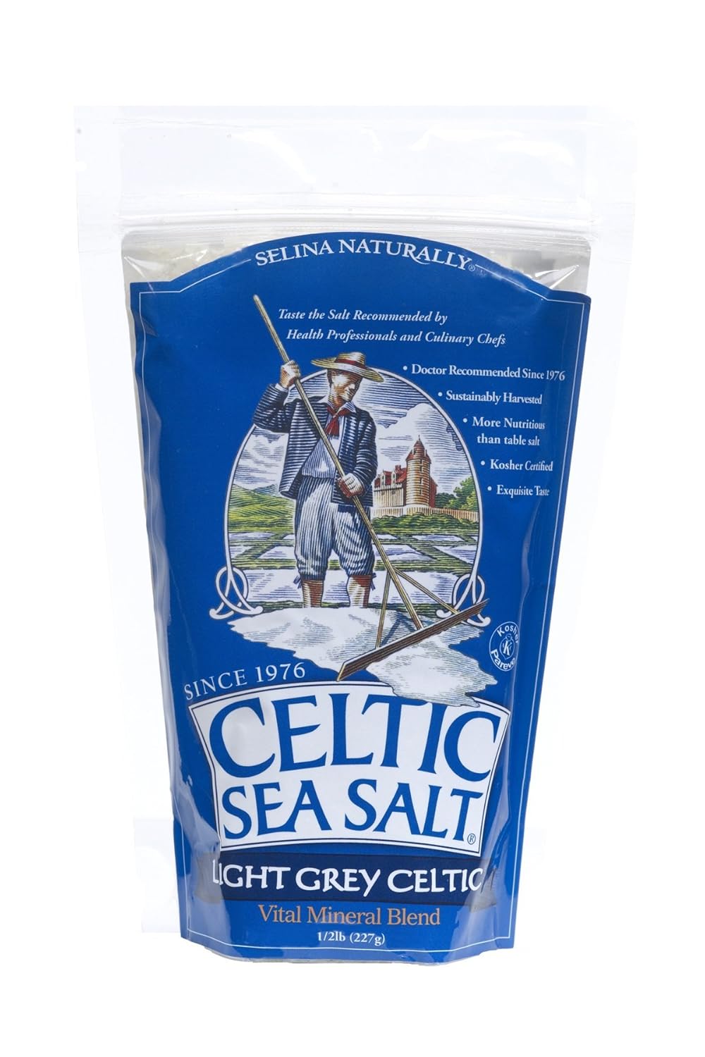 Celtic Sea Salt Light Grey, 8 Ounce (Pack Of 6)