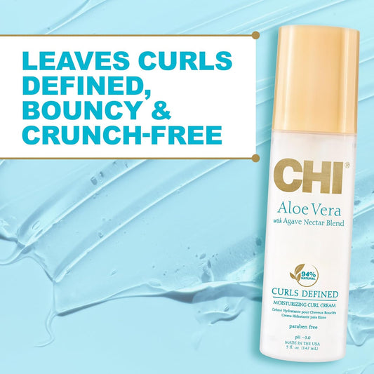 Chi Aloe Vera Curls Defined Control Gel, 147 Ml White