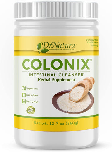 Colonix Intestinal Cleanser, All-Natural Daily Fiber, Colon Detox And Cleanse, Supports Healthy Colon, Intestines, Gut, 30 Day Serving, 12.7 Oz