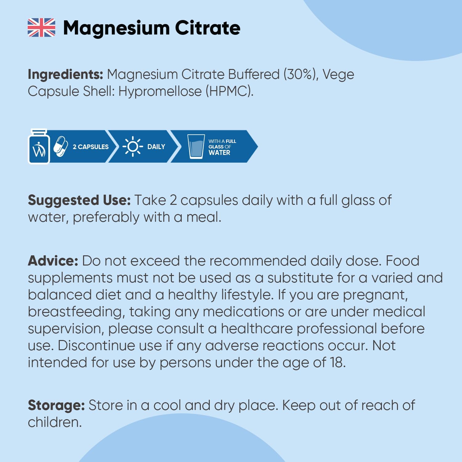 Magnesium Supplements | Magnesium Citrate Capsules (Buffered 30%) | 240 Vegan Capsules | Providing 444mg Elemental Magnesium | Lactose & Gluten-Free : Amazon.co.uk: Health & Personal Care