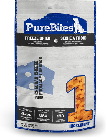 Purebites Cheese Freeze Dried Dog Treats, 1 Ingredient, Made In Usa, 4.2Oz