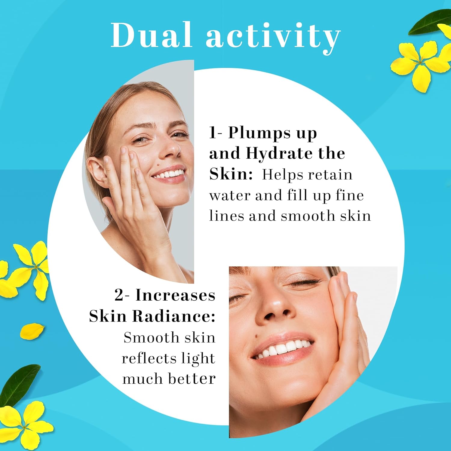 TruSkin Naturals, Hyaluronic Acid Serum for Face + 7 Ultra Hydrating Ingredients – Best Face Serum for Moisturizing, Plumping & Smoothing of Fine Lines, 1 fl oz : Beauty & Personal Care