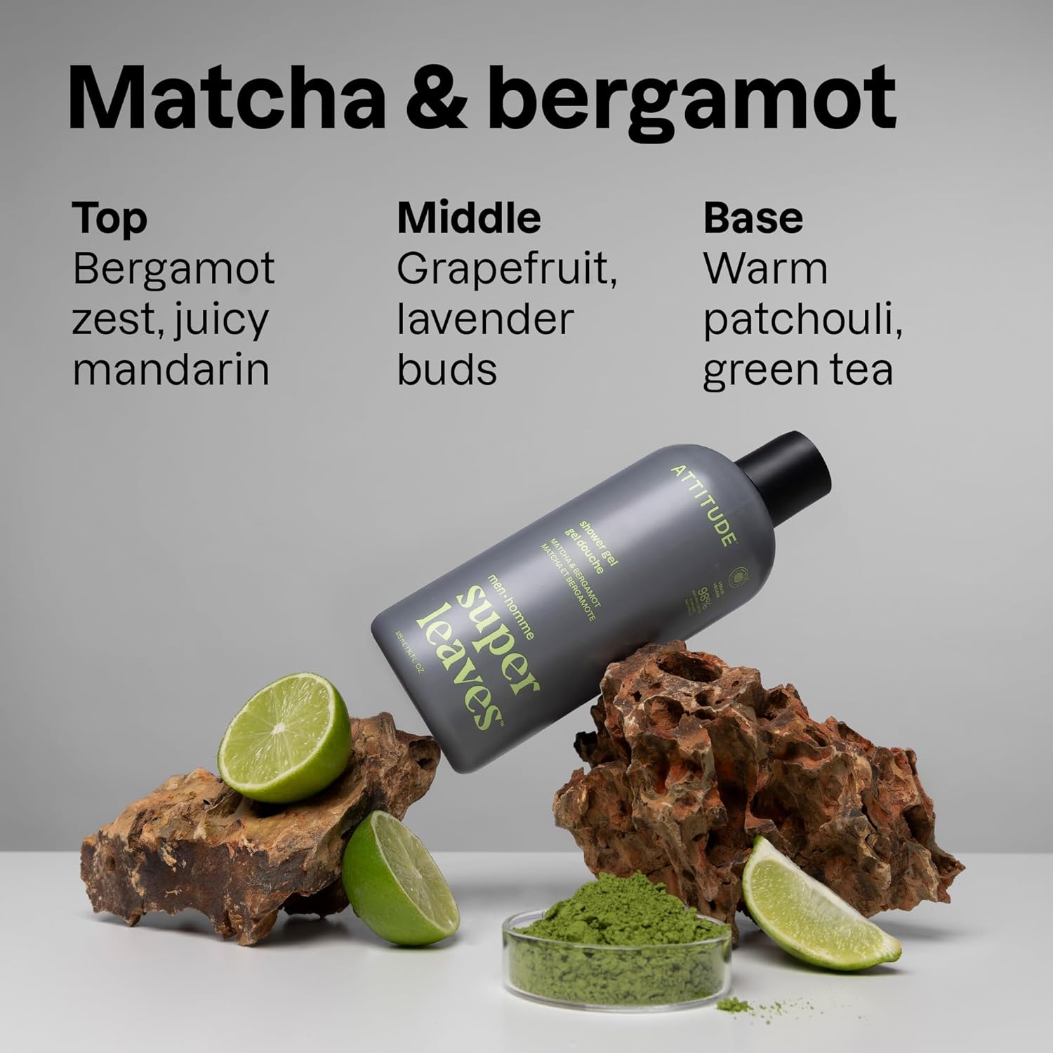 Attitude Shower Gel Trio For Men, Ewg Verified Body Wash With Natural Origin Ingredients, Paraben & Phthalate Free, 3 Bottles Of 14 Fl Oz : Beauty & Personal Care