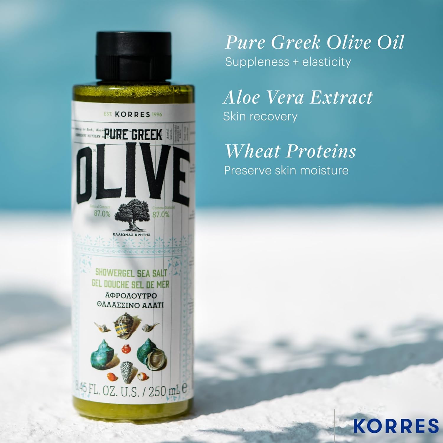 Korres Olive Shower Gel, Unscented, 8.45 Fl. Oz. : Beauty & Personal Care