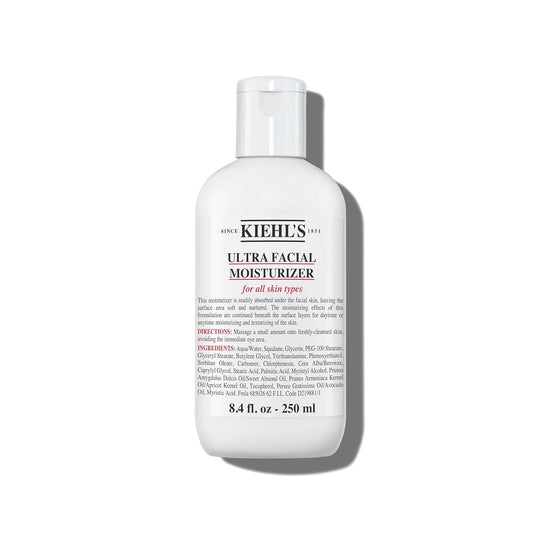 Kiehl'S Ultra Facial Moisturizer, For Easy Daily Hydration, Infused With Squalane And Glycerin, Replenishes Moisture Barrier And Softens Skin, Suitable For All Skin Types, Fragrance-Free