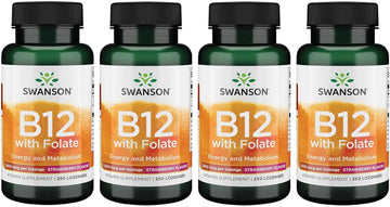 Swanson Vitamin B-12 Lozenges 1000 Mcg 250 Lozenges (4 Pack)