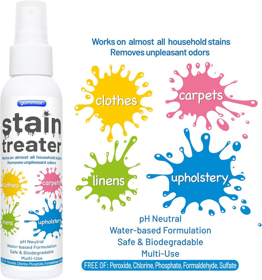 Stain Remover Spray, Baby Stain Treater for Laundry, Messy Eater Stain Treater Spray, Fabric Stain Remover for Spots on Clothes, Underwear, Carpets, Linens, 4 oz Spray Bottle (1)