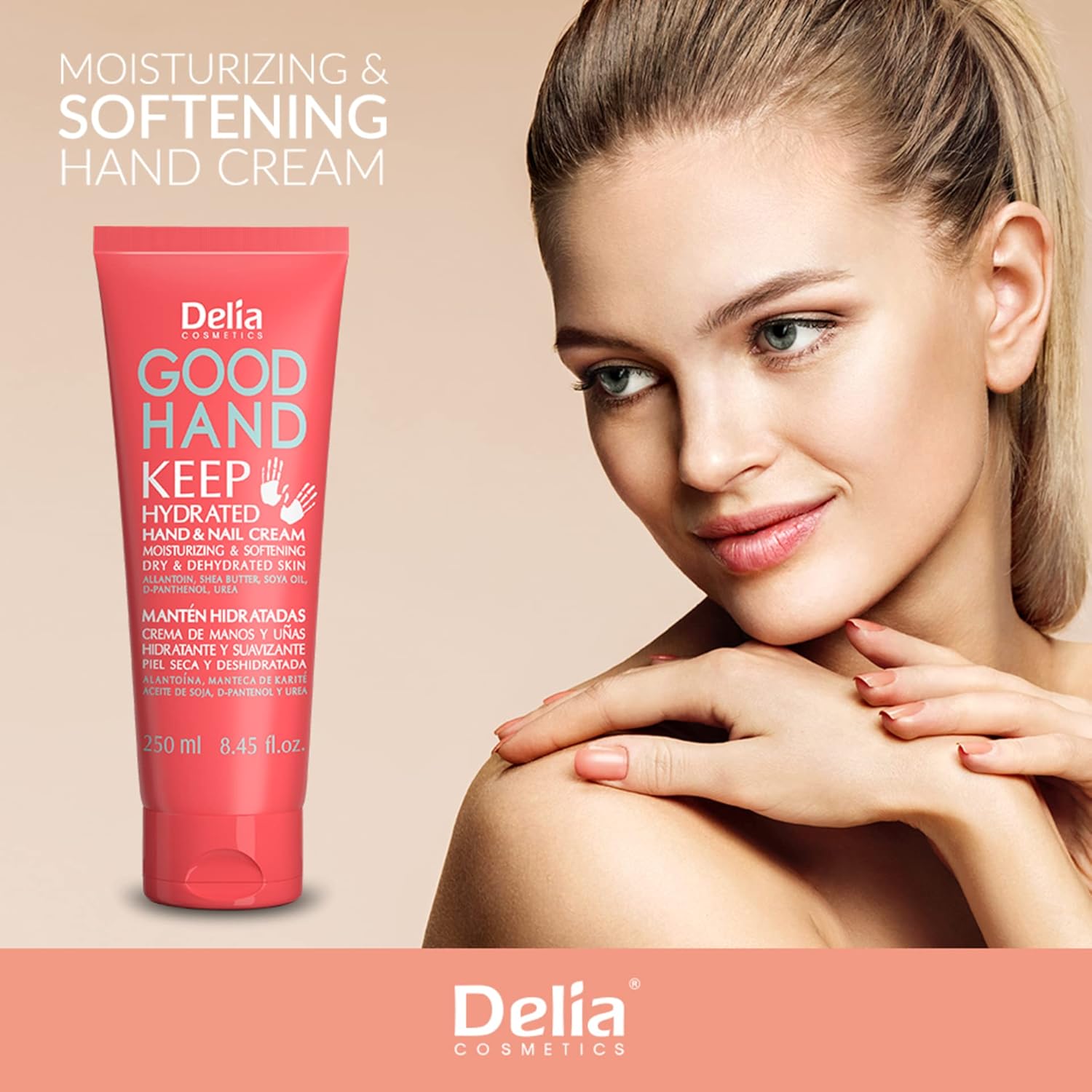 Delia Cosmetics - Good Hand Cream - Keep Hydrated Hand and Nail Cream - Moisturising and Softening - Shea Butter & Soya Oil - for Dehydrated, Dry Skin - 250 ml : Amazon.co.uk: Beauty