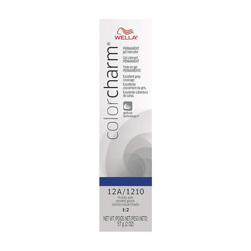 Colorcharm Permanent Gel Hair Color For Gray Coverage, 12A Frosty Ash, 2 Oz