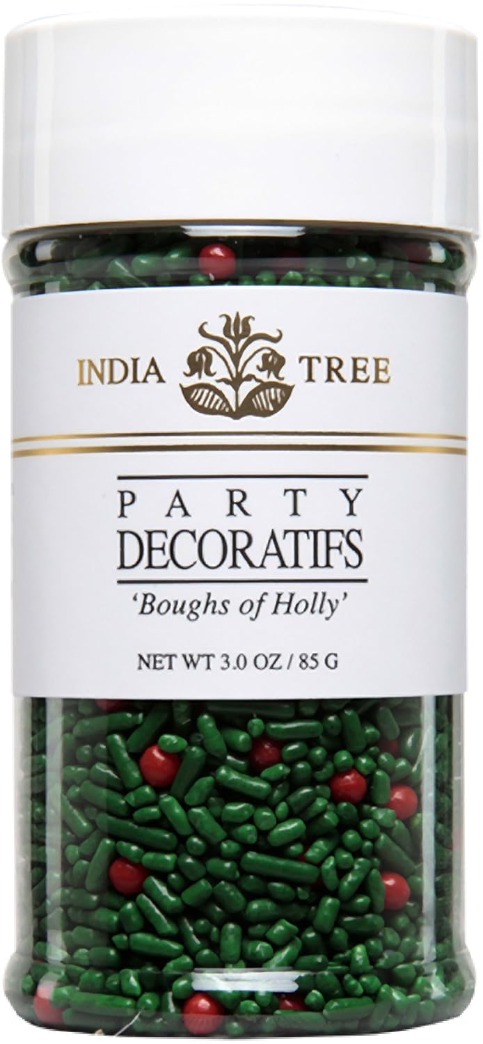 India Tree Decoratifs, Boughs Of Holly, 3.0-Ounce (Pack Of 4)