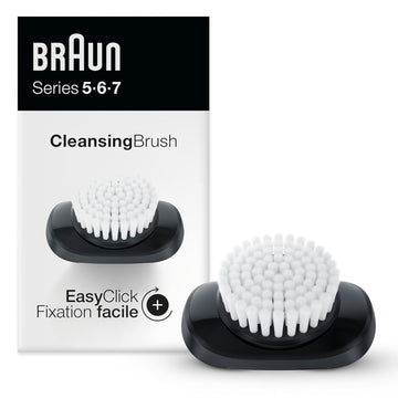 Braun Easyclick Cleansing Brush Attachment For Series 5, 6 And 7 Electric Razors, Compatible With Electric Shavers 5018S, 5020S, 6075Cc, 7071Cc, 7075Cc, 7085Cc, 7020S, 5050Cs, 6020S, 6072Cc, 7027Cs