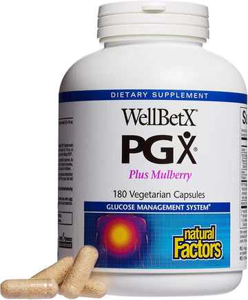 PGX by Natural Factors, WellBetX Plus Mulberry, 180 vegetarian capsules, 180 Capsules