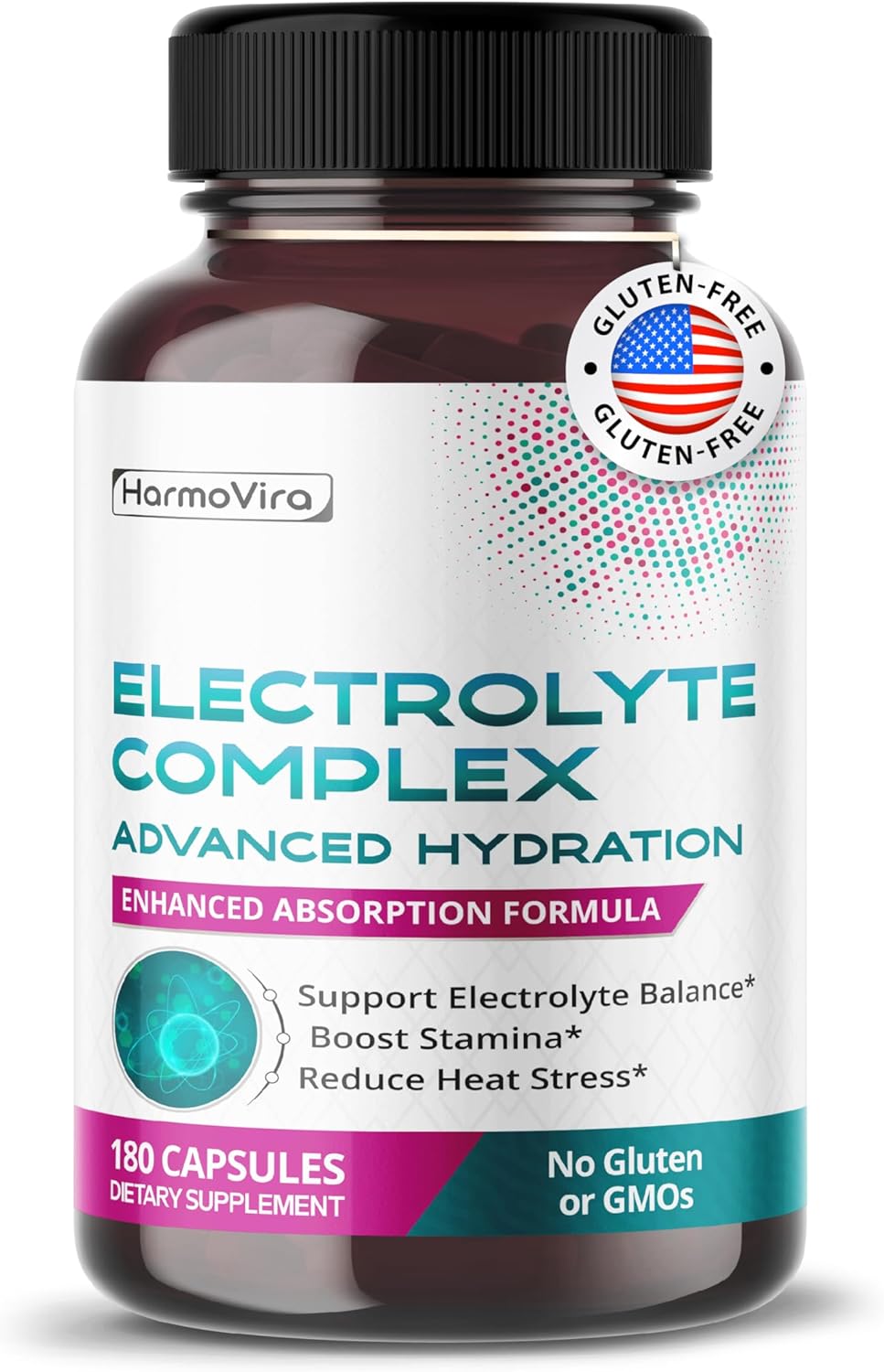 Electrolyte Complex – Advanced Hydration With Vitamin D3, B6, B12, Magnesium, Calcium, Sodium, Potassium – 180 Capsules – Enhanced Absorption – Made In Usa