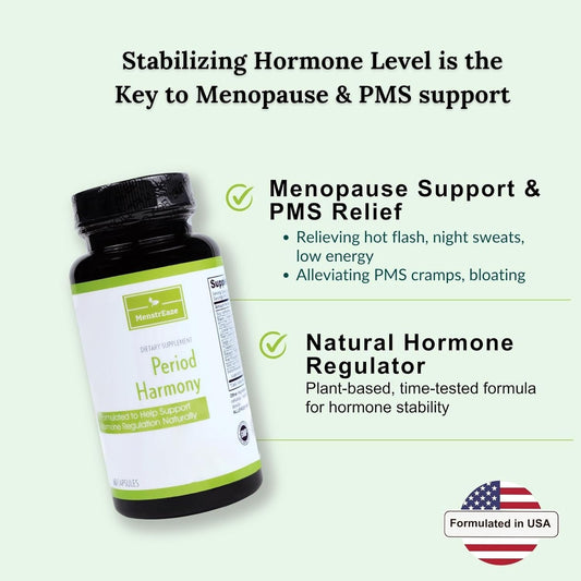 Plant-Based Hormone Balance for Women - Menopause & PMS Support - with Black Cohosh, Vitex Berry & Dong Quai - 30 Serves