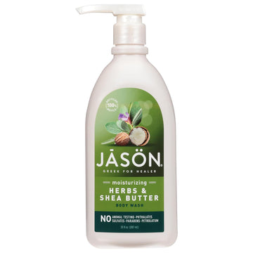 Jason Natural Body Wash & Shower Gel, Moisturizing Herbs, 30 Oz