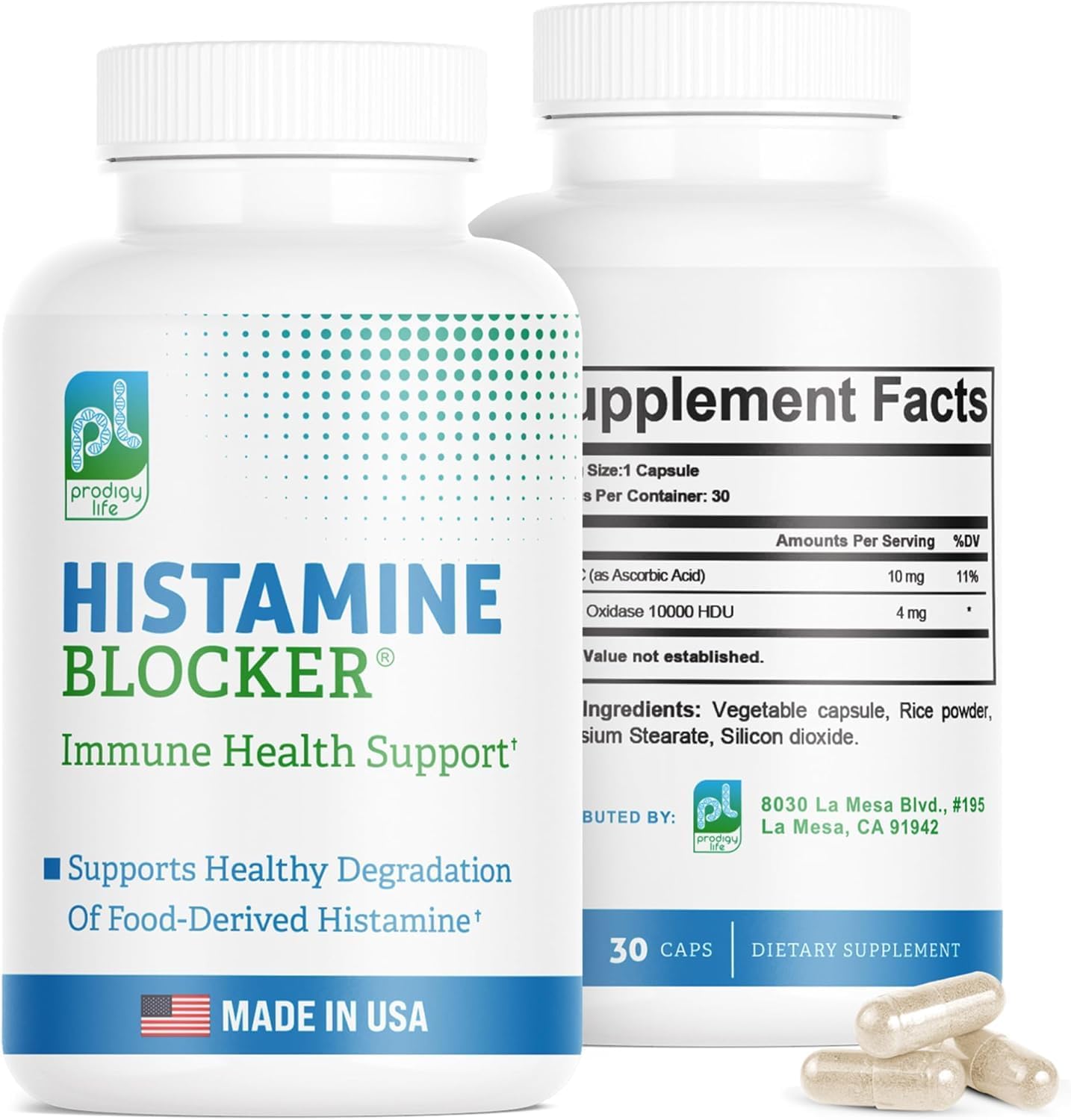 Premium Histamine Block Supplement - Advanced Blocker With Diamine Oxidase (Dao) Enzyme - 30 Ct : Health & Household
