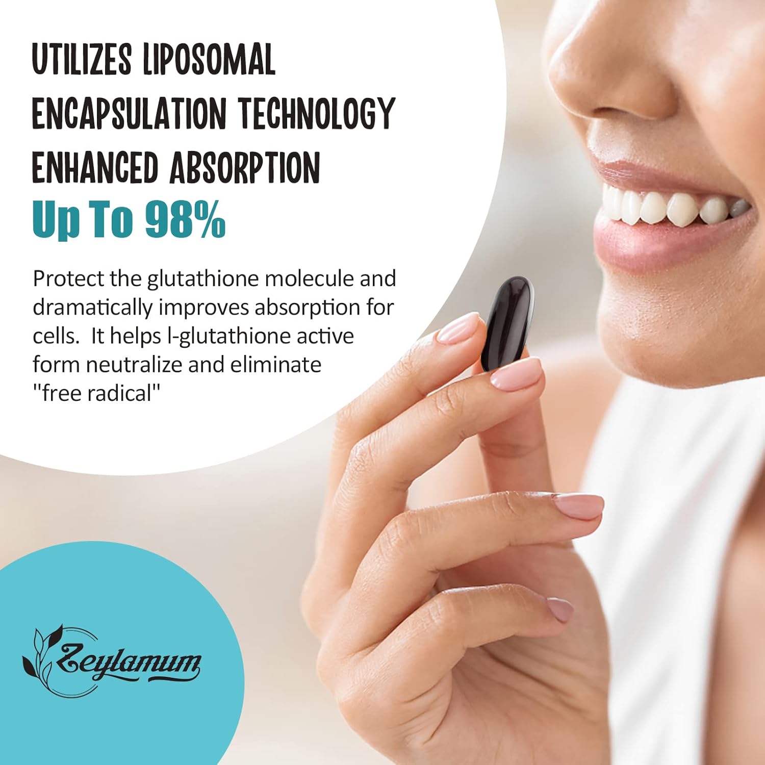 2400 Mg Liposomal Glutathione Softgels, Max Absorption, Active Form L-Glutathione Reduced (Gsh), With Hyaluronic Acid, Resveratrol, Master Antioxidants For Detox, Brain, Immune System, 120 Softgels : Health & Household