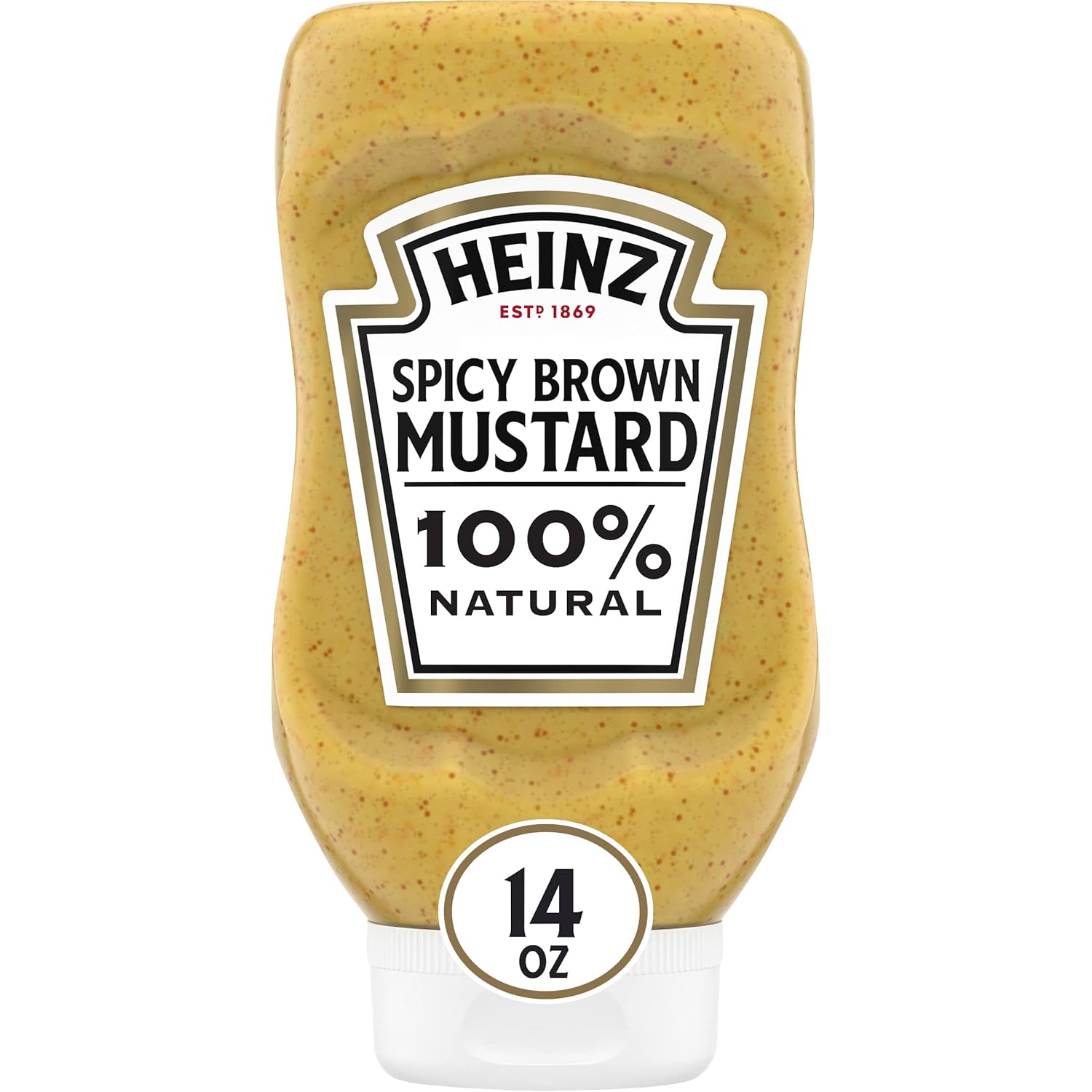 Heinz 100% Natural Spicy Brown Mustard (14 Oz Bottle)