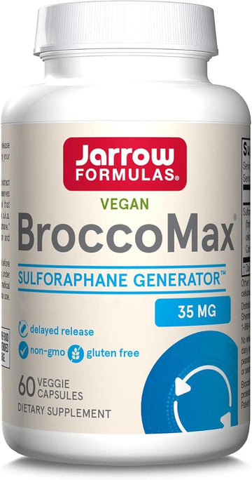 Jarrow Formulas BroccoMax, with Broccoli Seed Extract, 60 Capsules Vegan, Vegetarian, Gluten Free, Non-GMO