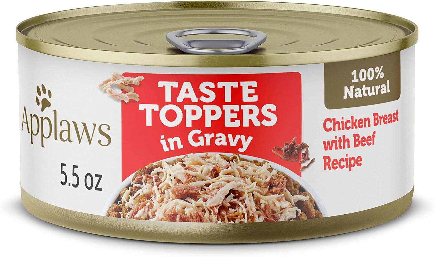 Applaws Taste Toppers, Grain-Free Dog Food Topper, Limited Ingredient, Chicken Breast With Lamb In Gravy (12 X 5.5Oz Cans)