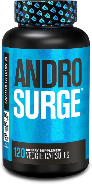 Androsurge Estrogen Metabolizer For Men - Natural Muscle Builder For Men With Dim, Long Jack, & Grape Seed Extract For Increased Vitality & Performance - 120 Veggie Pills