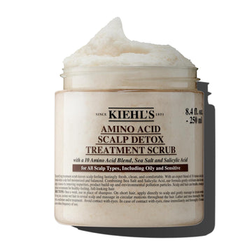 Kiehl'S Amino Acid Scalp Scrub Detox Treatment, Gentle Detoxifying & Exfoliating Scalp Scrub, Salicylic Acid & Sea Salt, Paraben-Free, Sulfate-Free And Silicone-Free, For All Scalp Types - 8.4 Fl Oz