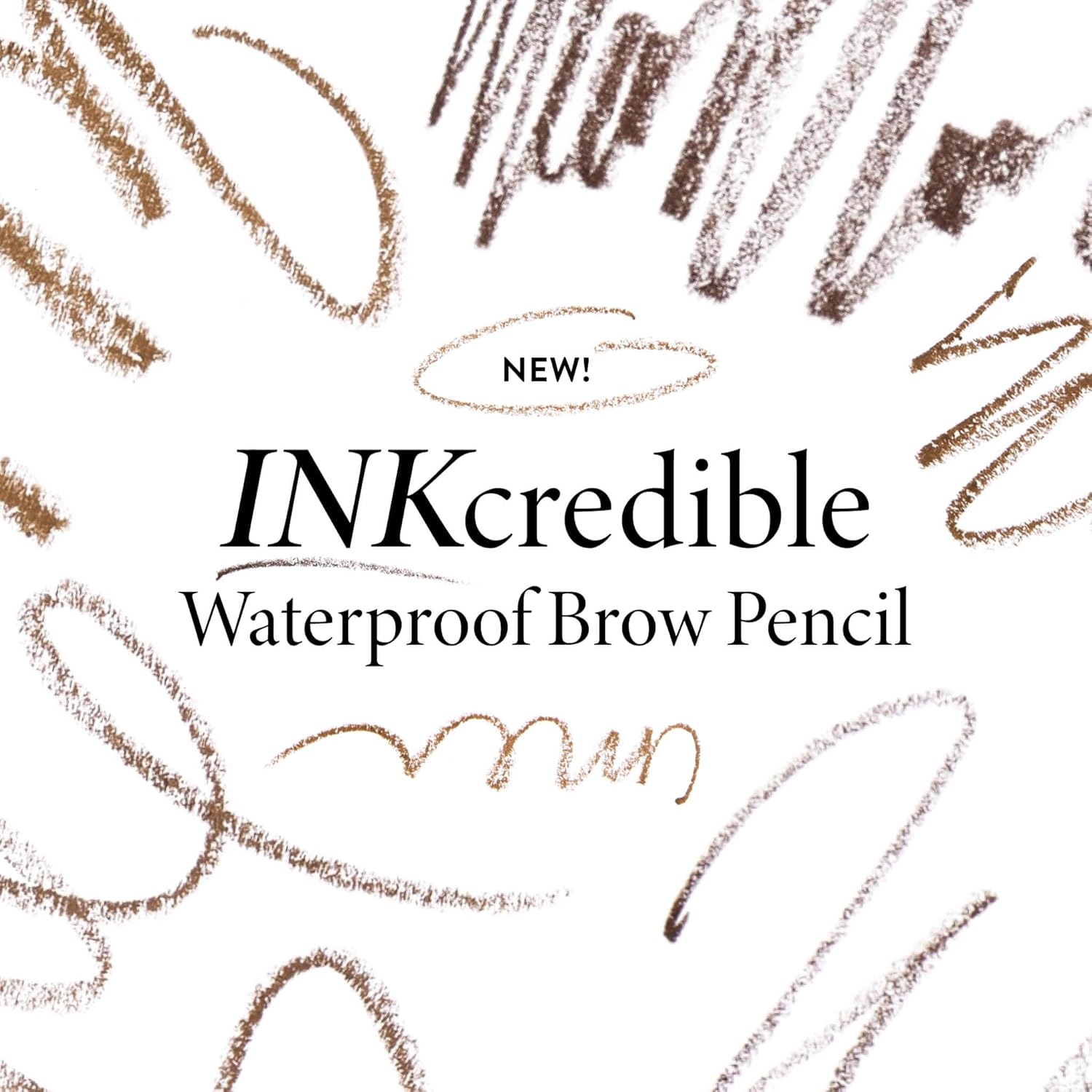 Laura Geller New York Inkcredible Waterproof Brow Pencil- Blending Spoolie Brush - Long Lasting Eyebrow Filler (03 Medium Brown)