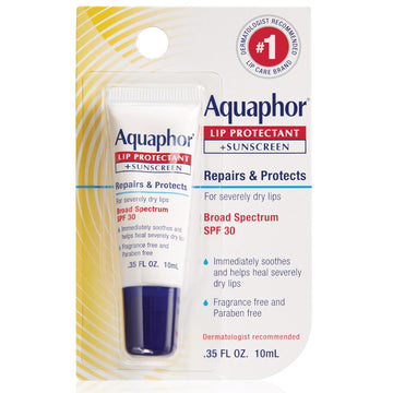 Aquaphor Lip Repair Lip Balm With Sunscreen, Lip Protectant, Lip Balm Spf 30, 0.35 Oz Tube