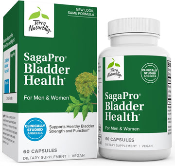 Terry Naturally Sagapro Bladder Health - 60 Capsules - Supports Bladder Strength & Function For Men & Women - Non-Gmo, Vegan, Gluten Free - 60 Servings