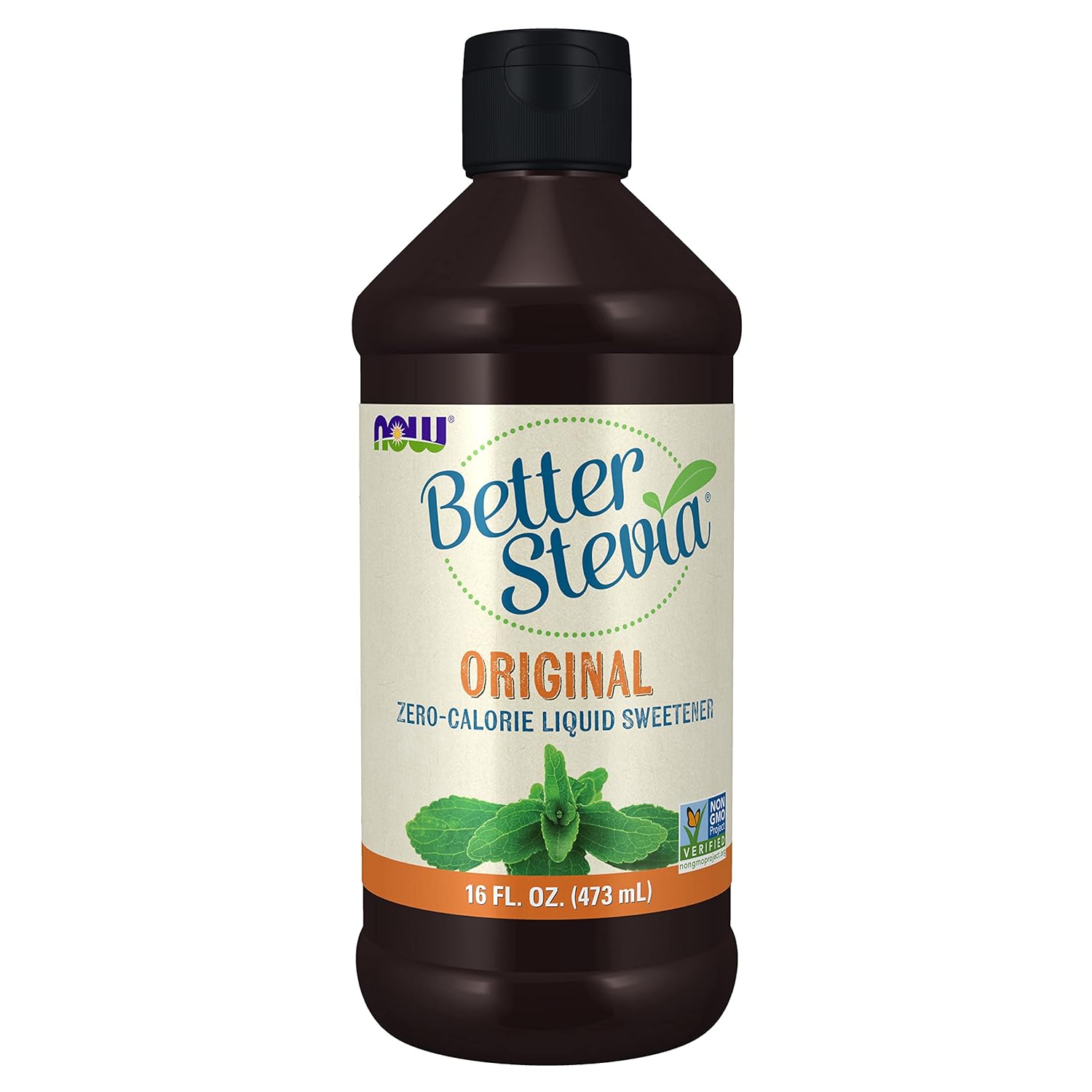 Now Foods, Better Stevia Liquid, Original, Zero-Calorie Liquid Sweetener, Low Glycemic Impact, Certified Non-Gmo, 16-Ounce